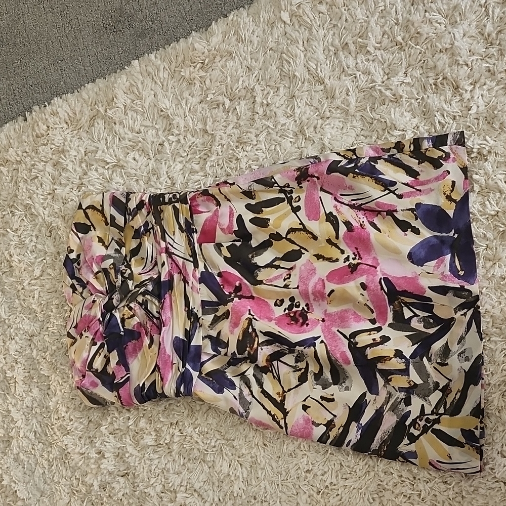 Banana republic silk strapless dress 00P pettie